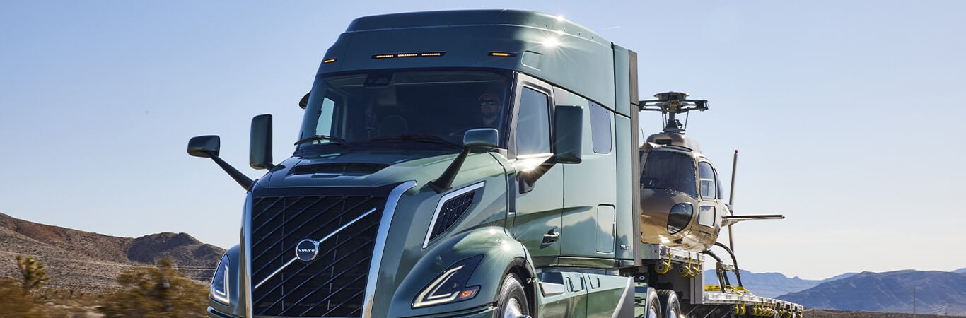 Volvo Truck Carrying Helicopter
